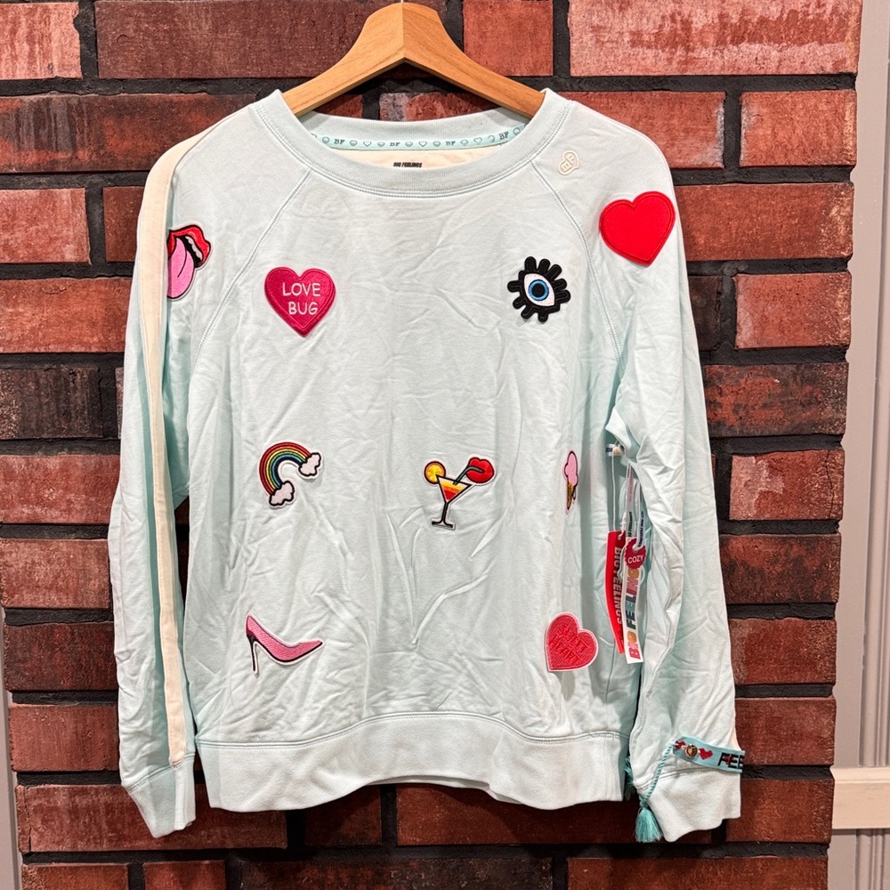 Big Feelings x Alice & Olivia Light Blue Sweatshit